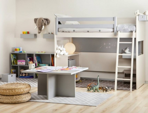 Bureau Ado avec Rangement Iléo - Mobilier Gain de Place et Fonctionnel