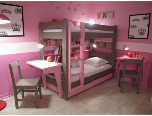 Le lit superposé rose : pour une chambre fille idéale