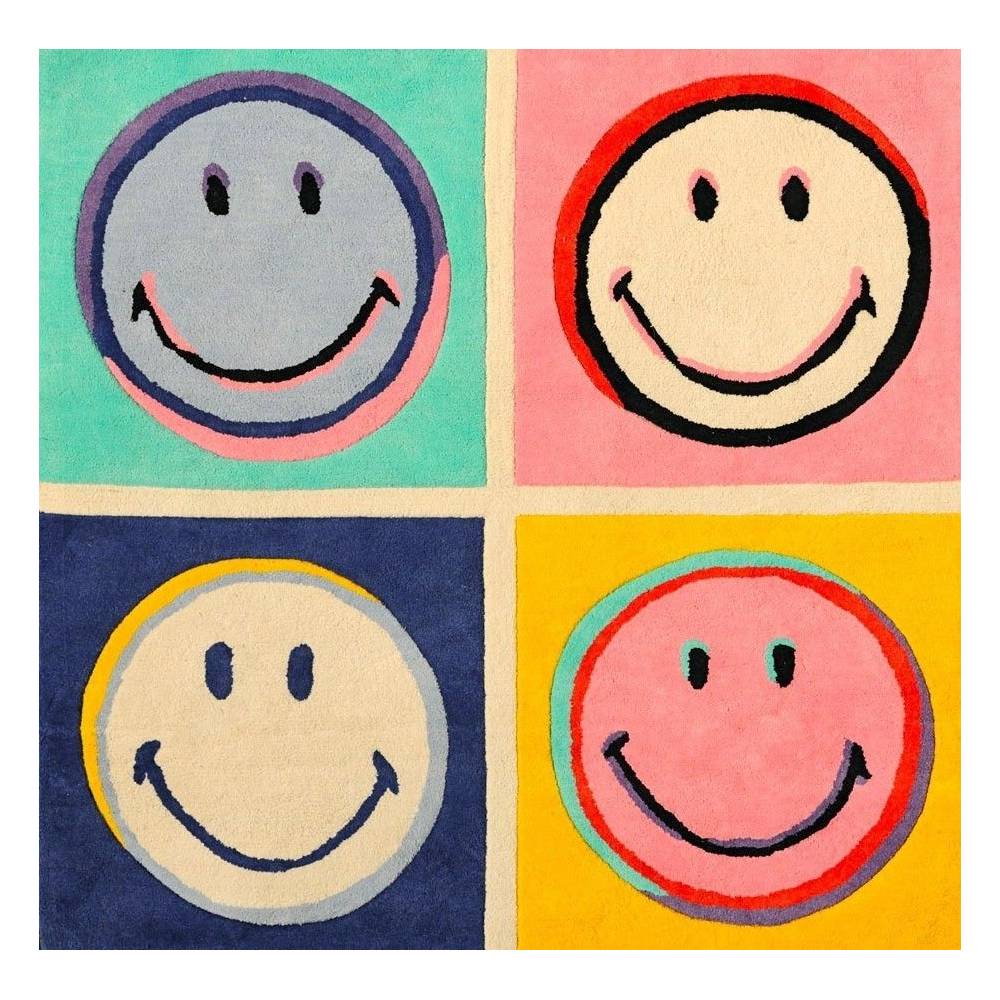 tapis smiley et muticolor