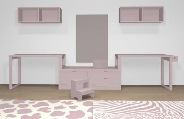 Conception 3D bureau double Himalaya